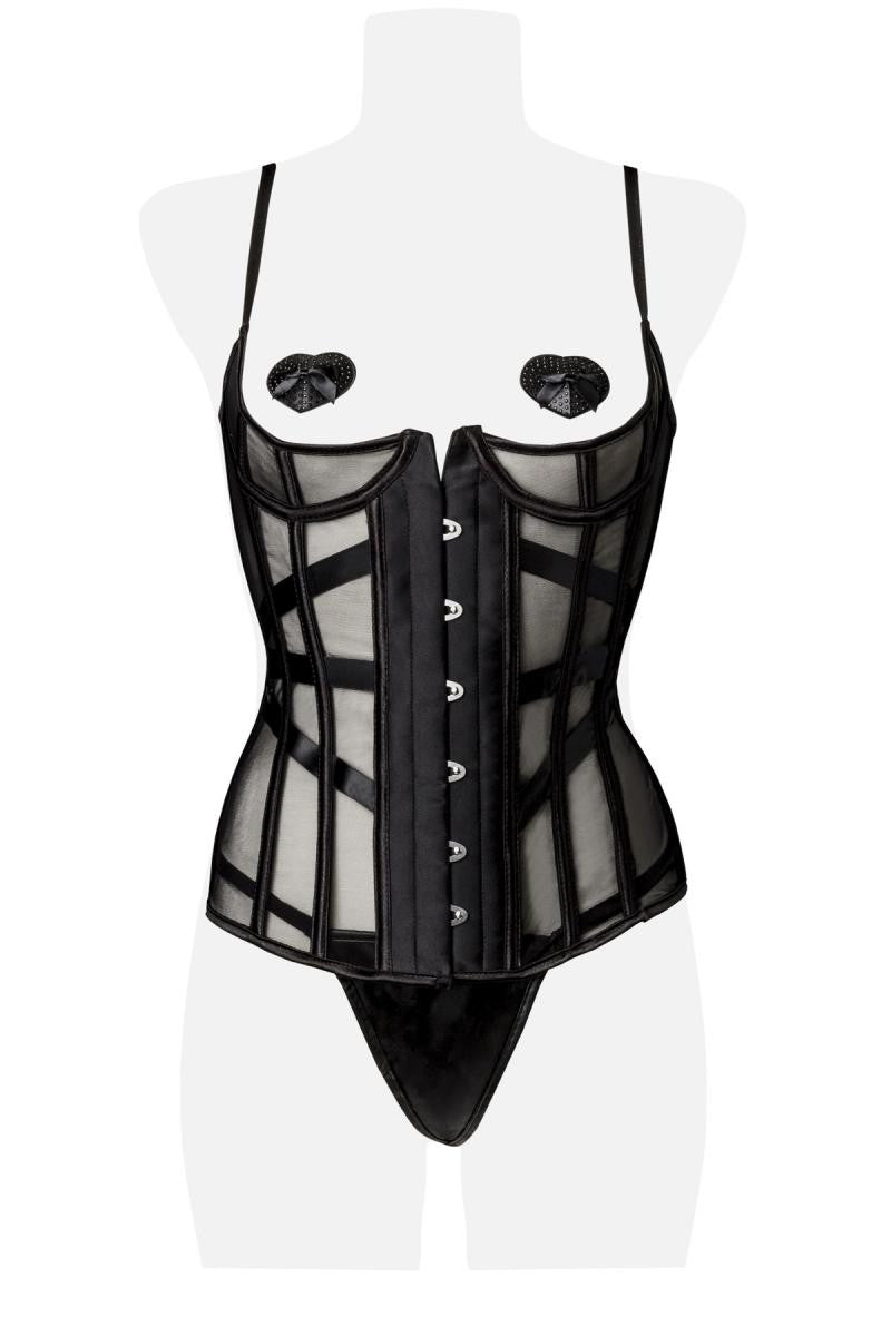 Grey Velvet corset set 15241