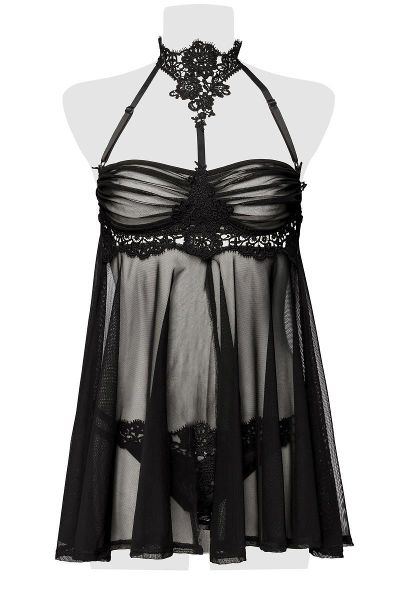 Grey Velvet negligee set 20026
