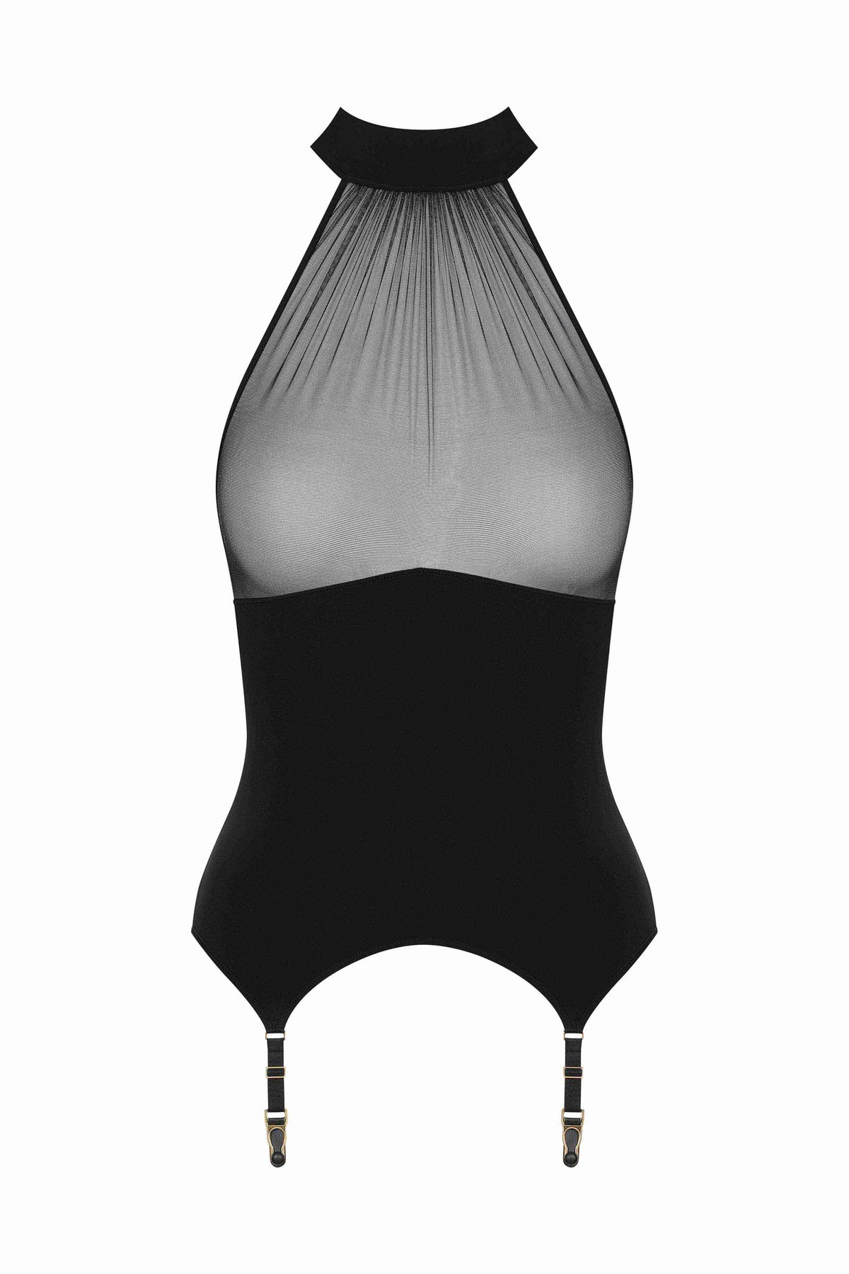 Scandale -562082- jumpsuit med gennemsigtig ryg og lange ærmer - Nuit Fauve
