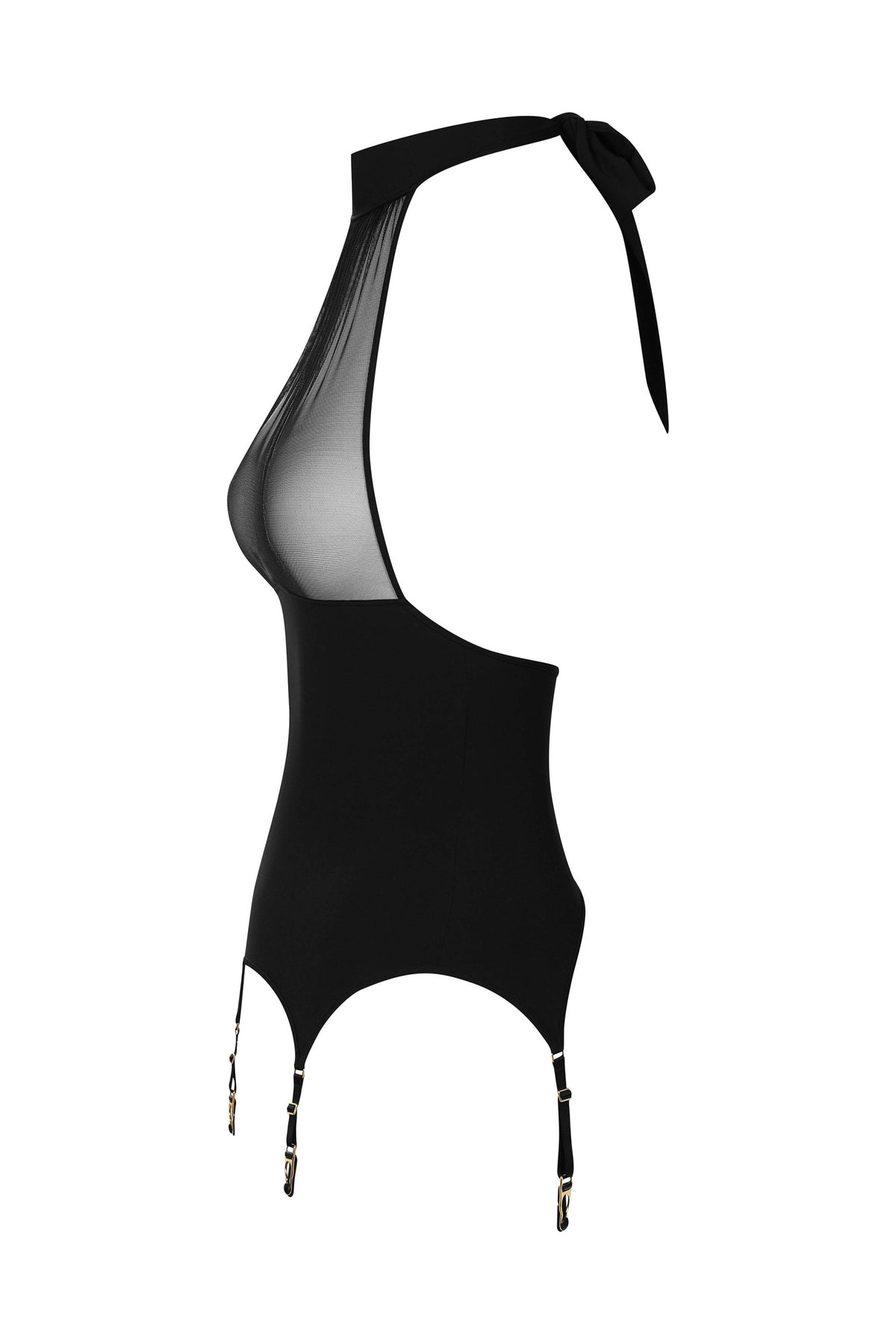 Scandale -562082- jumpsuit med gennemsigtig ryg og lange ærmer - Nuit Fauve