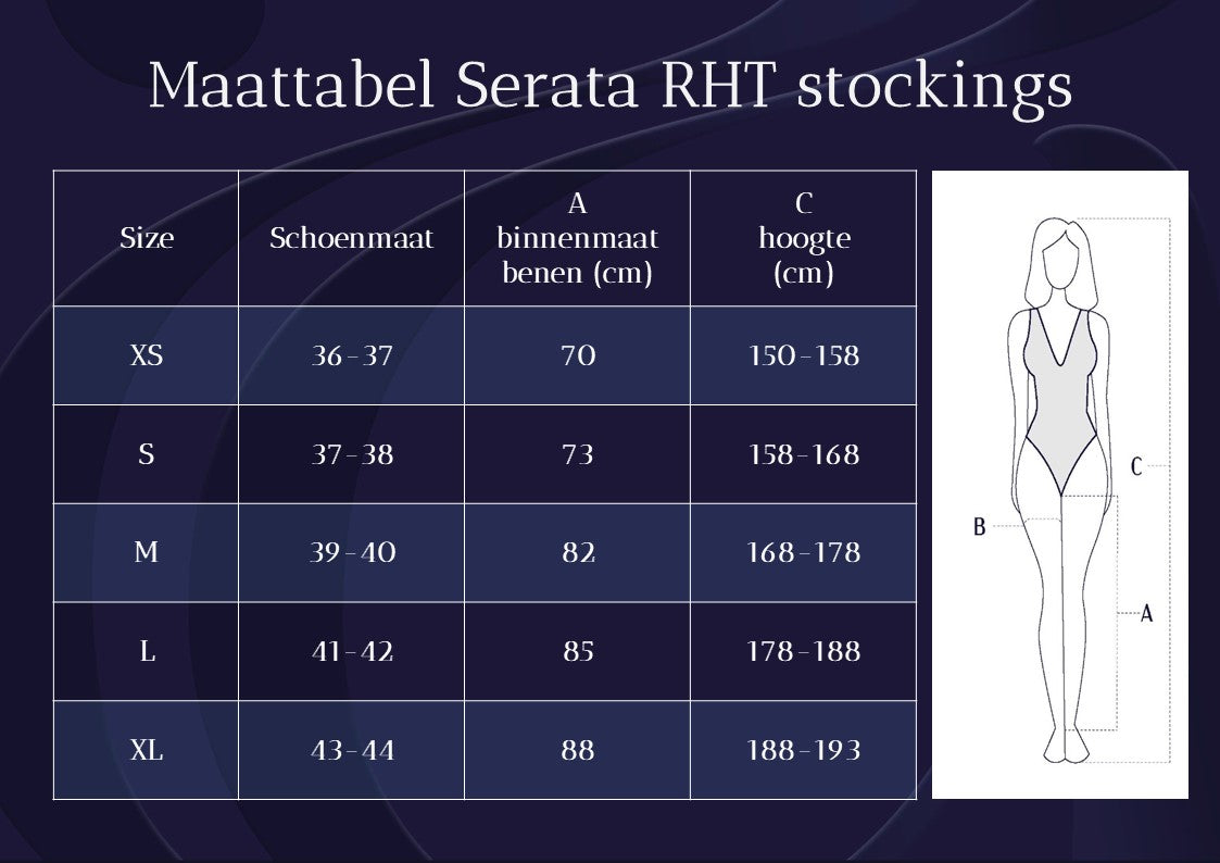 Serata reinforced heel and toe nylon stockings
