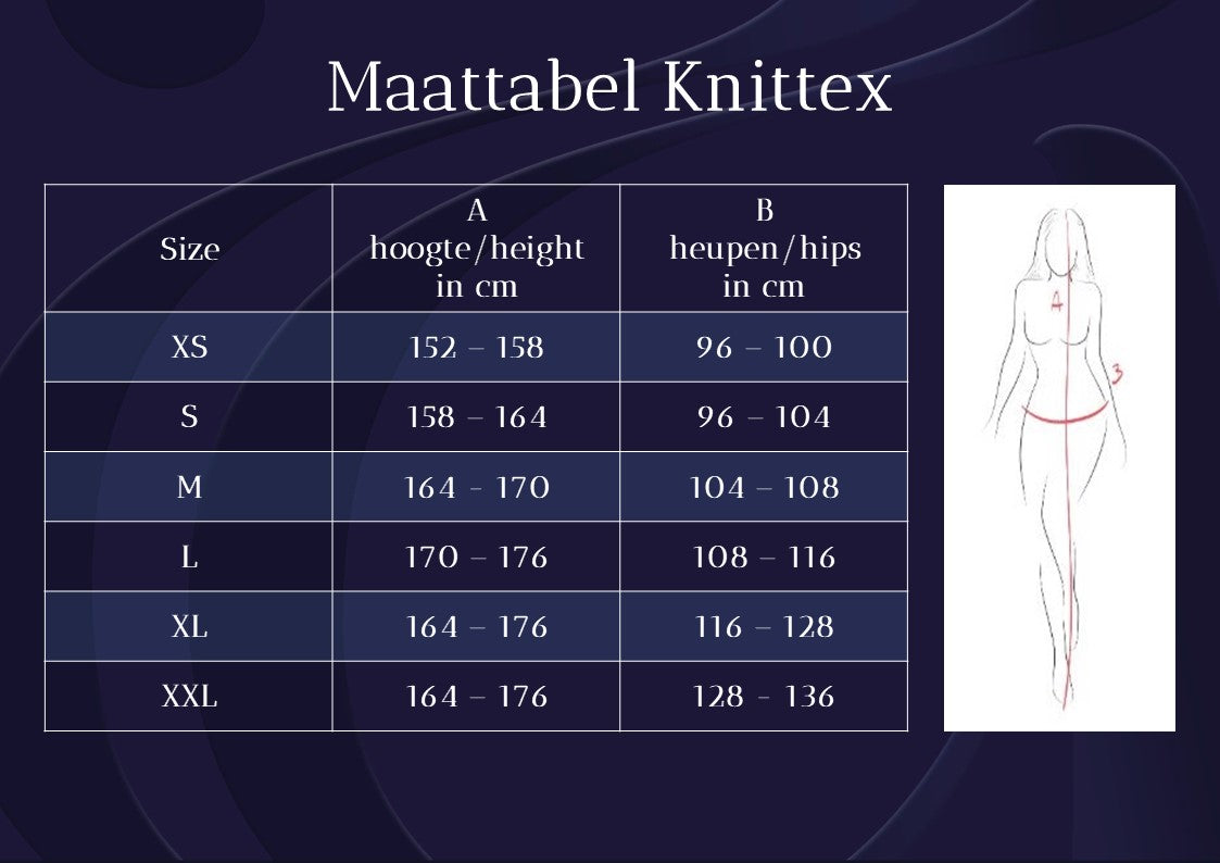 Knittex Roxana collant avec motif à mailles fines, 20 deniers