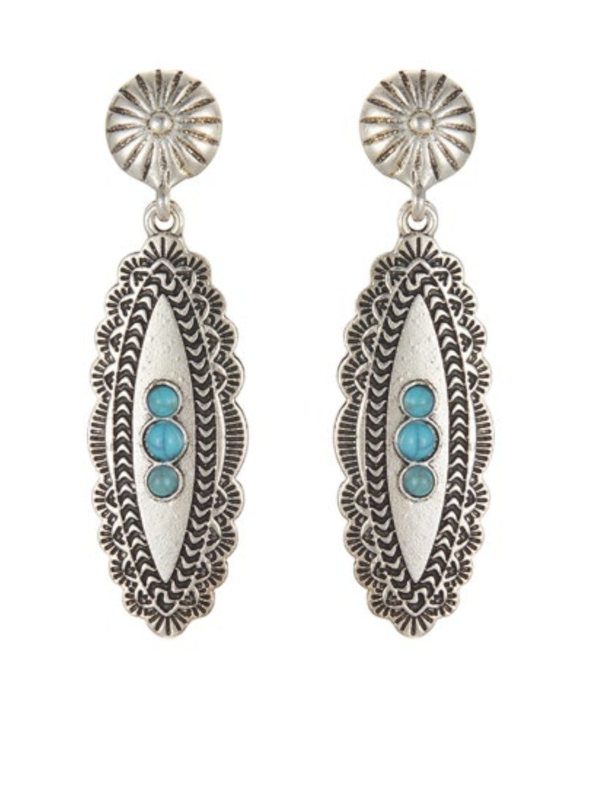 Hipanema Kiona turquoise oorbellen