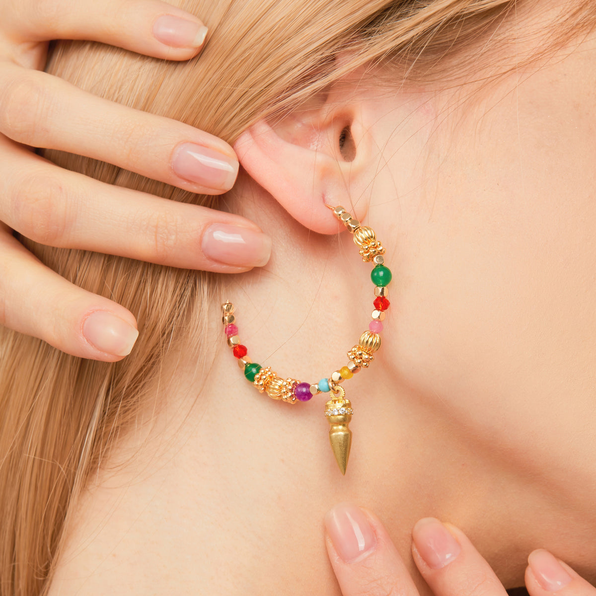 Hipanema Dolina multicolor oorbellen