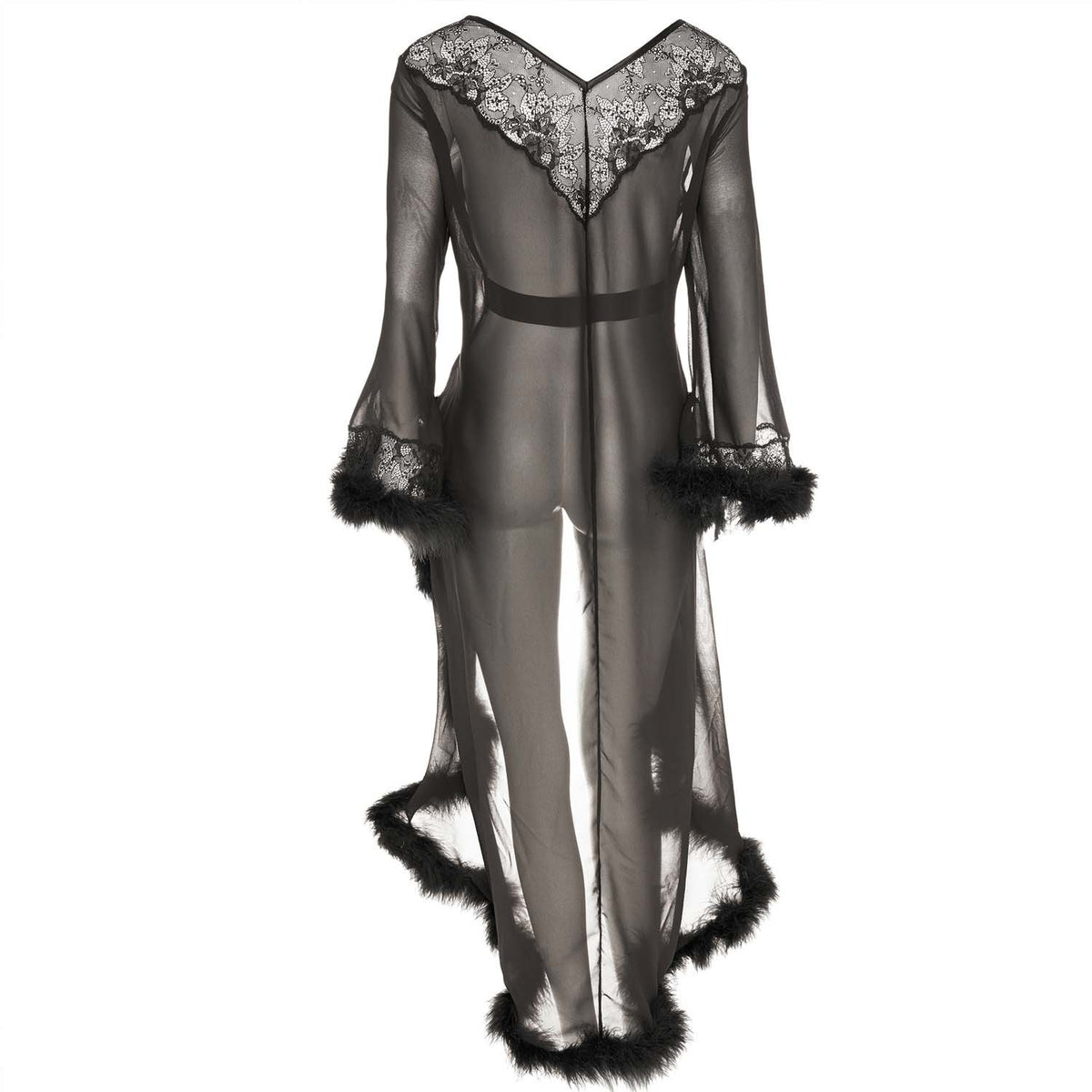Escora Marilyn expressive kimono with feathers