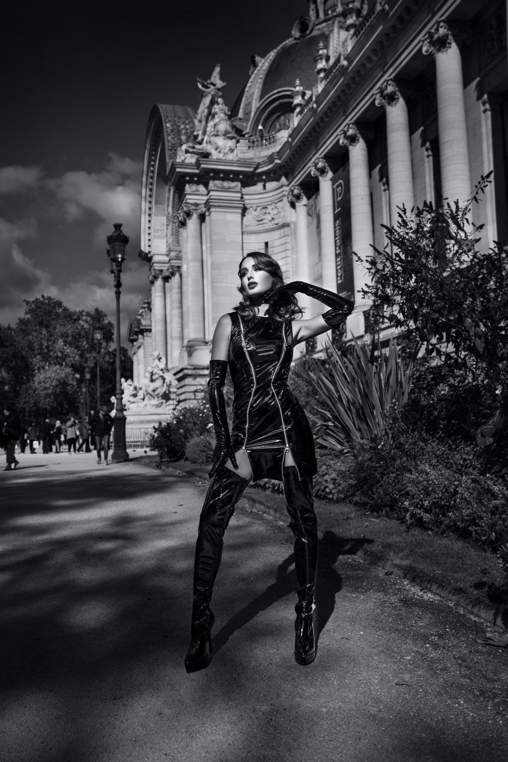 Maison Catanzaro -PC705914T20- Louvre vinyl jurk