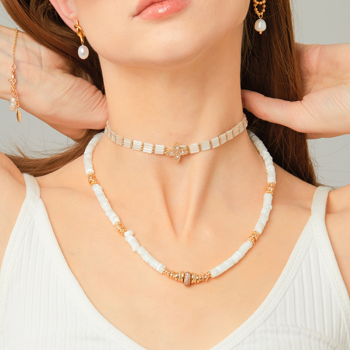 Hipanema Marvella witte ketting