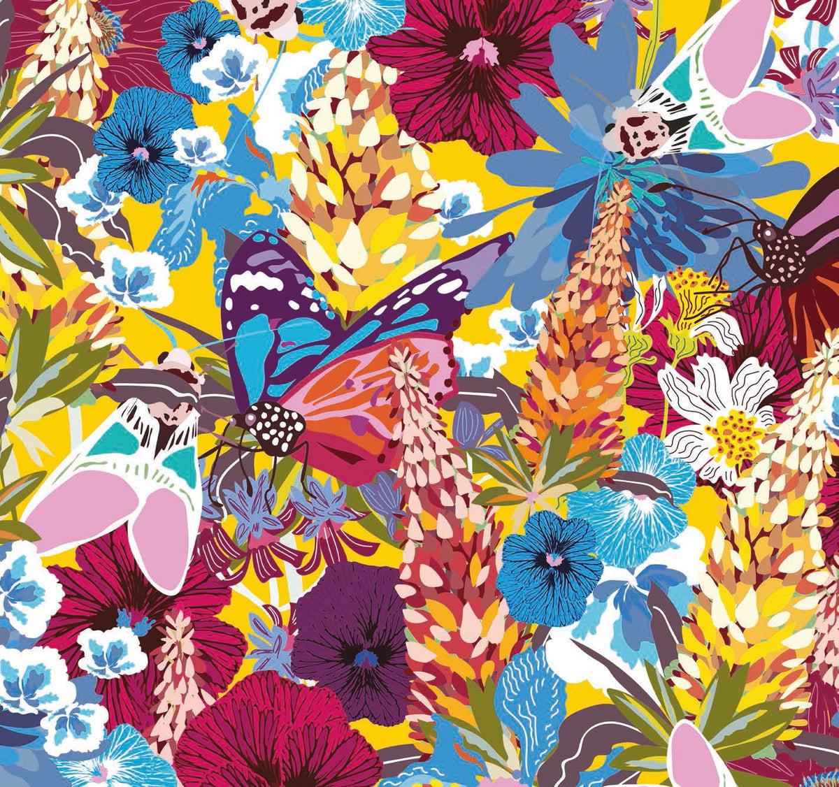 Kimono butterfly garden rainbow