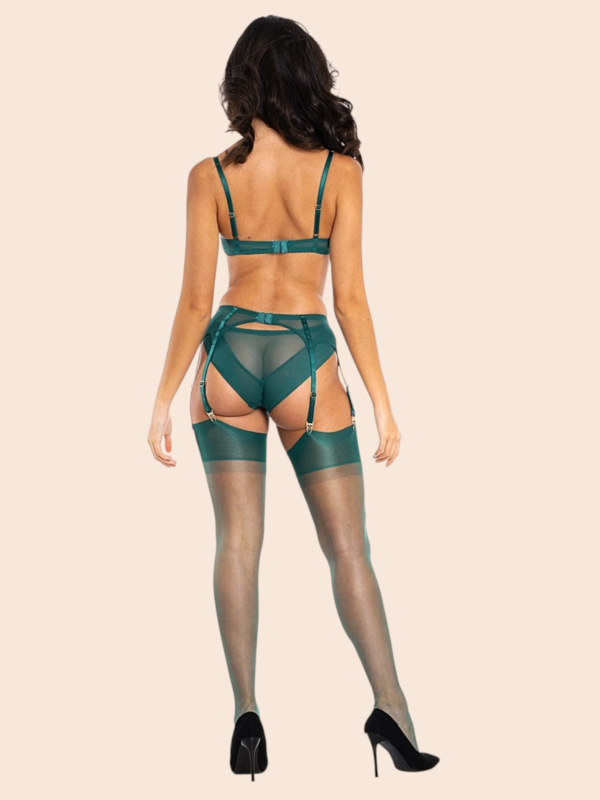 Serata nylon kousen met versterkte hiel en teen - Jade