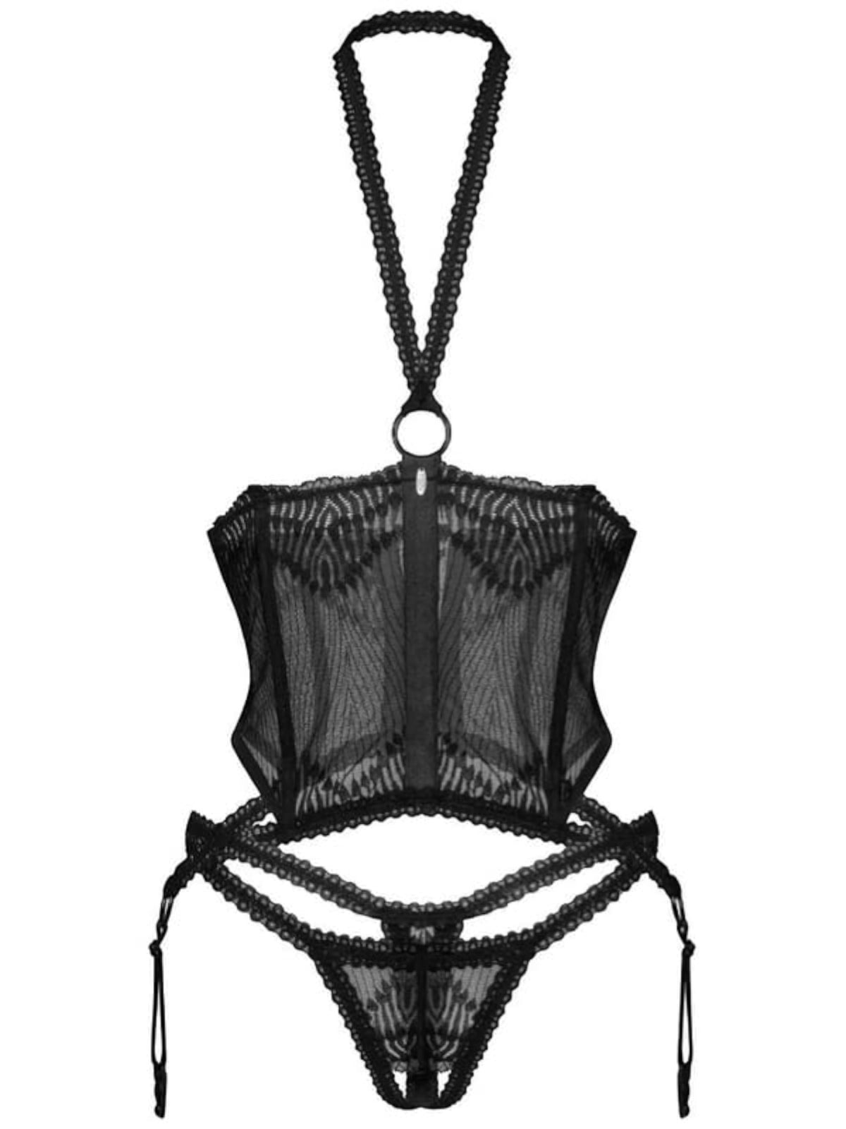 Obsessive Alliane corset and crotchless thong