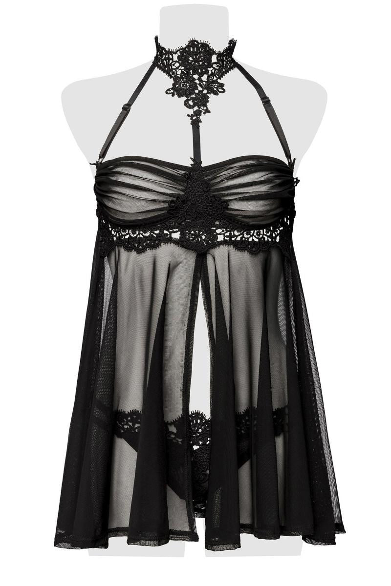 Grey Velvet negligee 20024