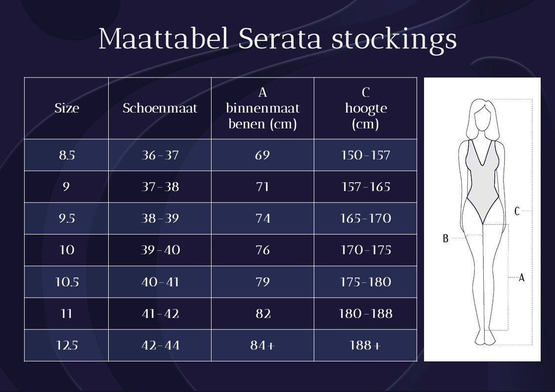 Serata fully fashioned Cuban heel stockings full contrast