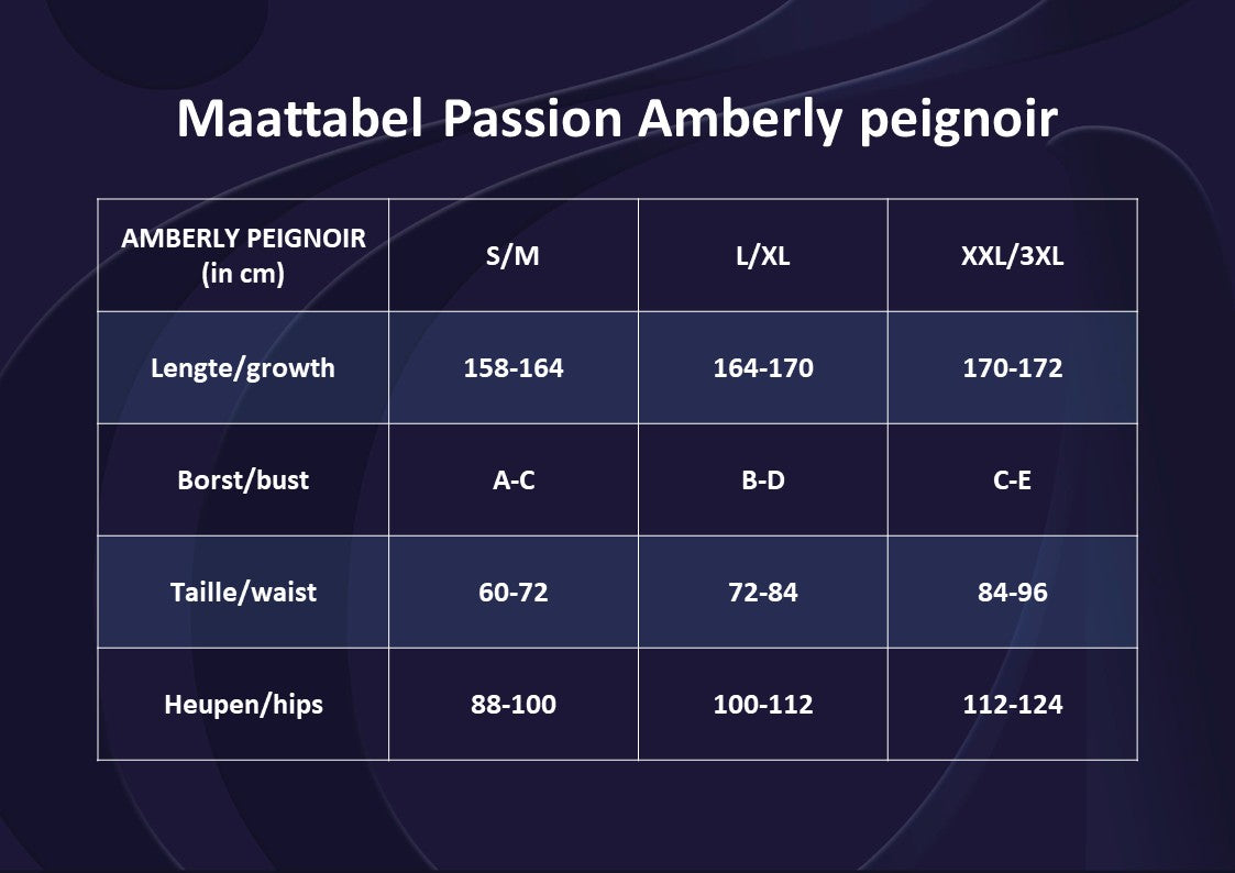Passion Amberly пеньюар черен