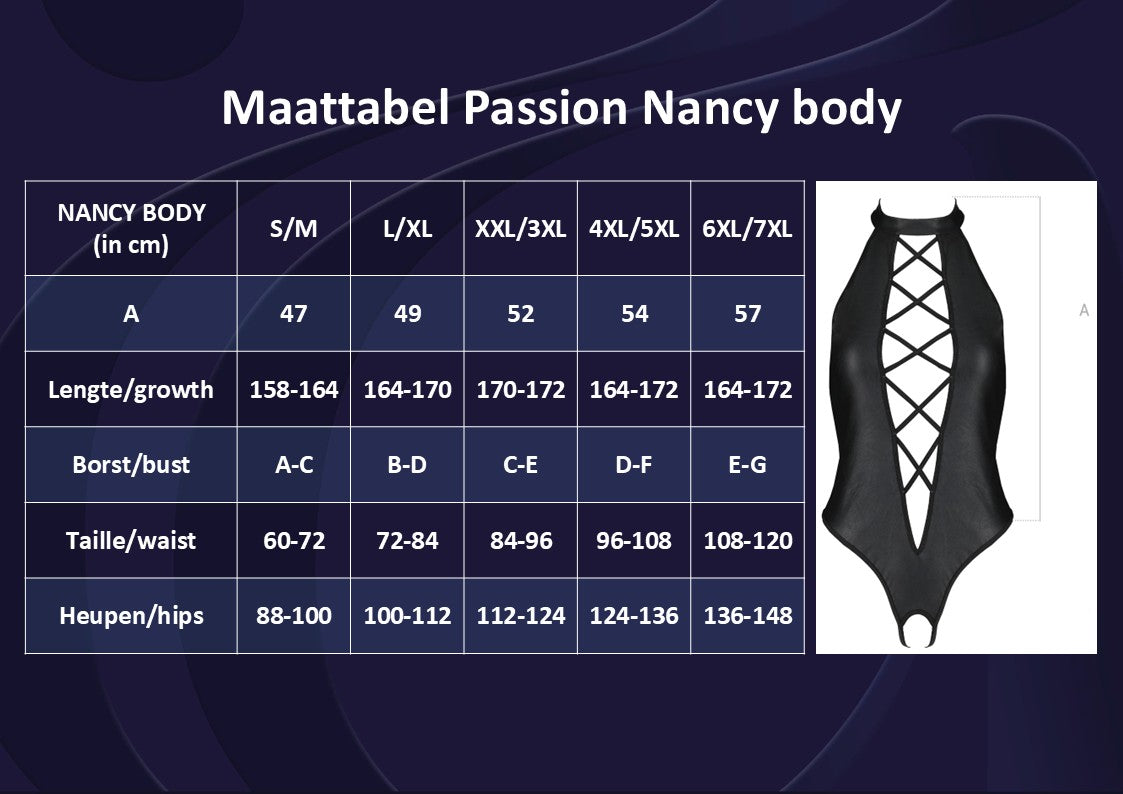 Passion Nancy body czarne