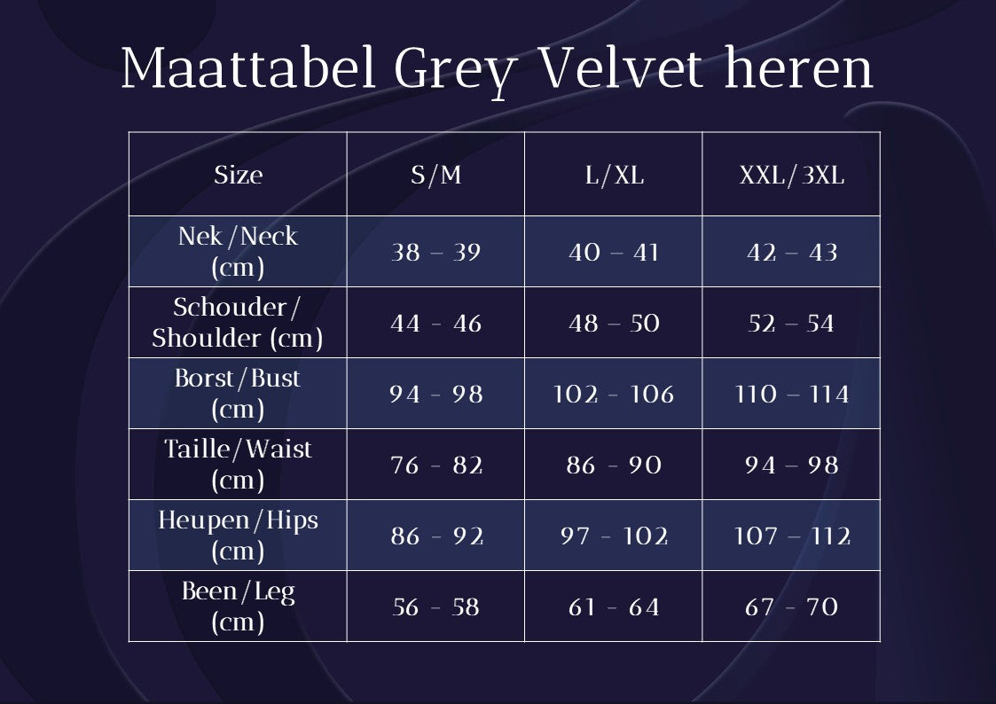 Grey Velvet męski zestaw z uprzężą 20050