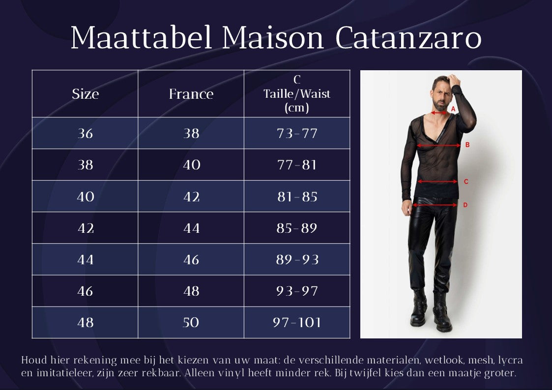 Maison Catanzaro -PC506702H6- pantalon vinyle Alrik