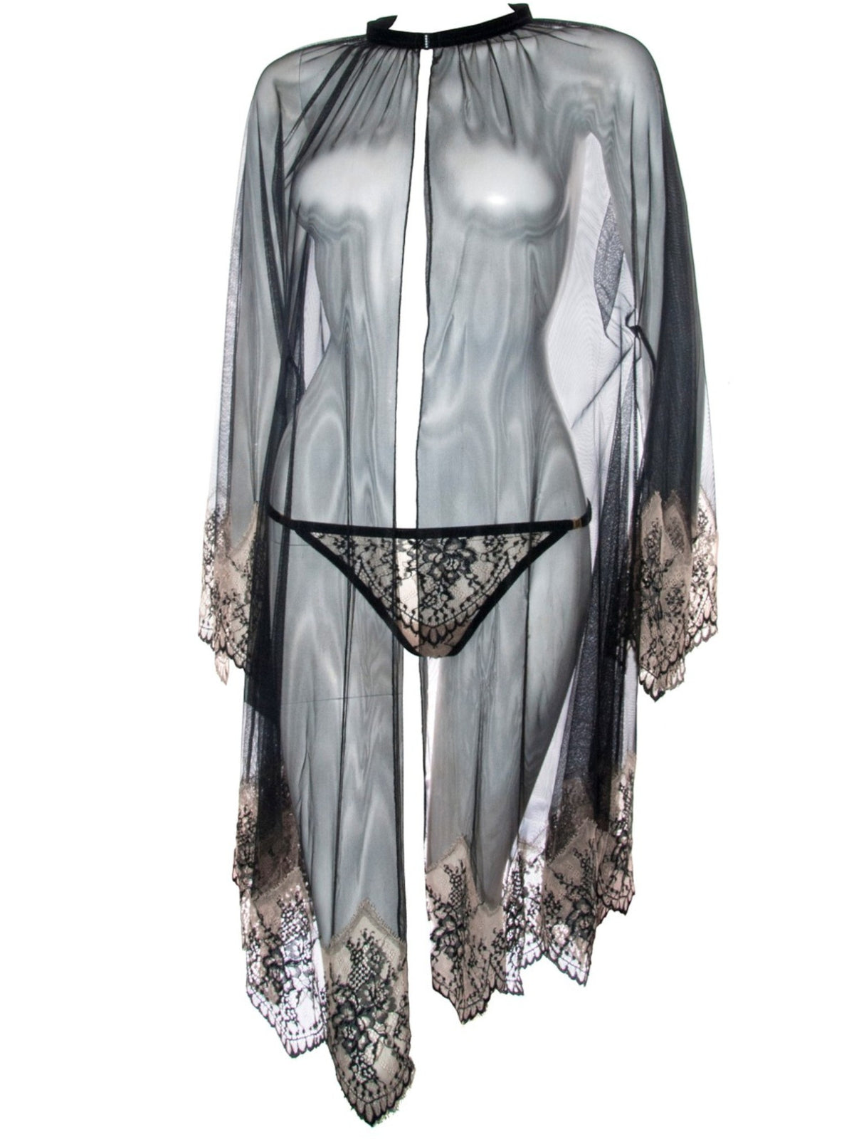 V.I.P.A Casino kimono short coffee black