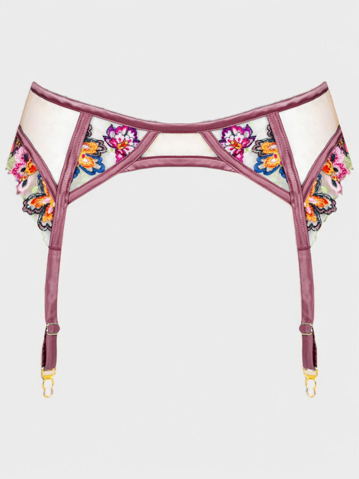 V.I.P.A Summer Soul old rose suspender belt