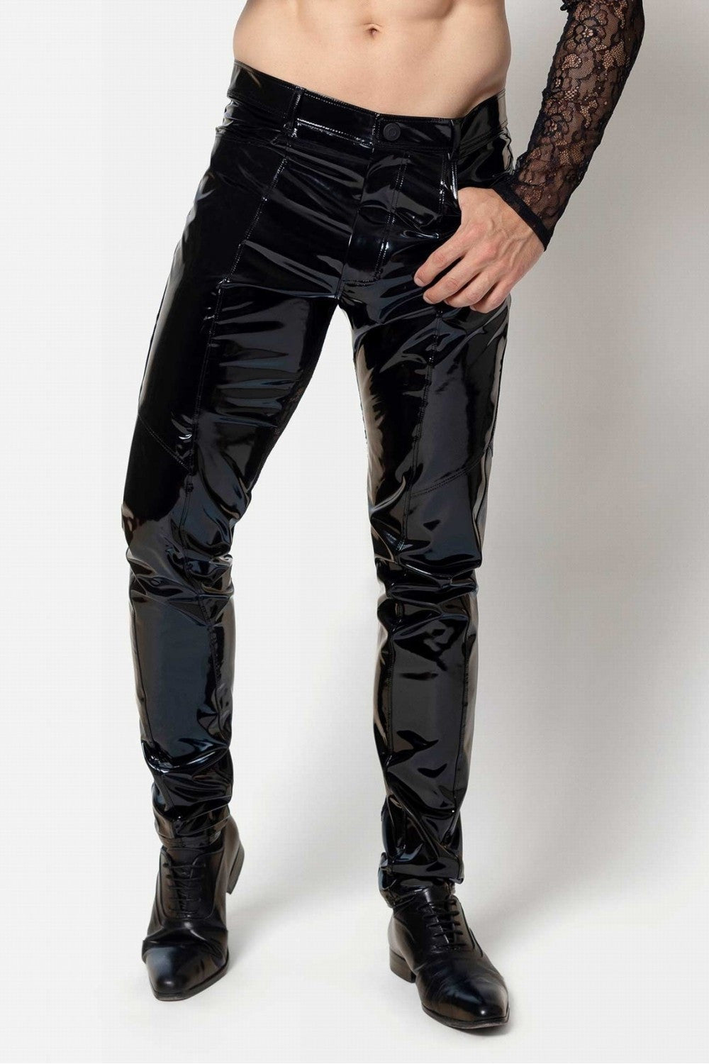 Maison Catanzaro -PC506702H6- pantalon vinyle Alrik