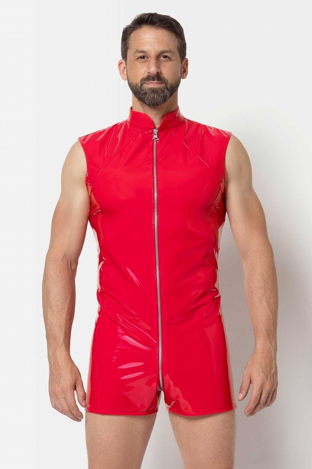 Maison Catanzaro -PCC06002H6- playsuit Anders κόκκινο από βινύλιο