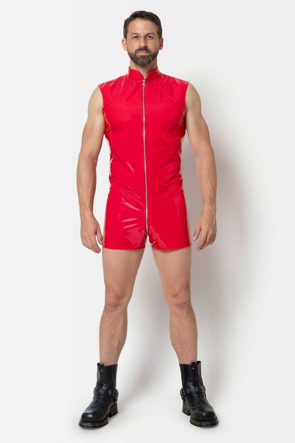 Maison Catanzaro -PCC06002H6- playsuit Anders κόκκινο από βινύλιο