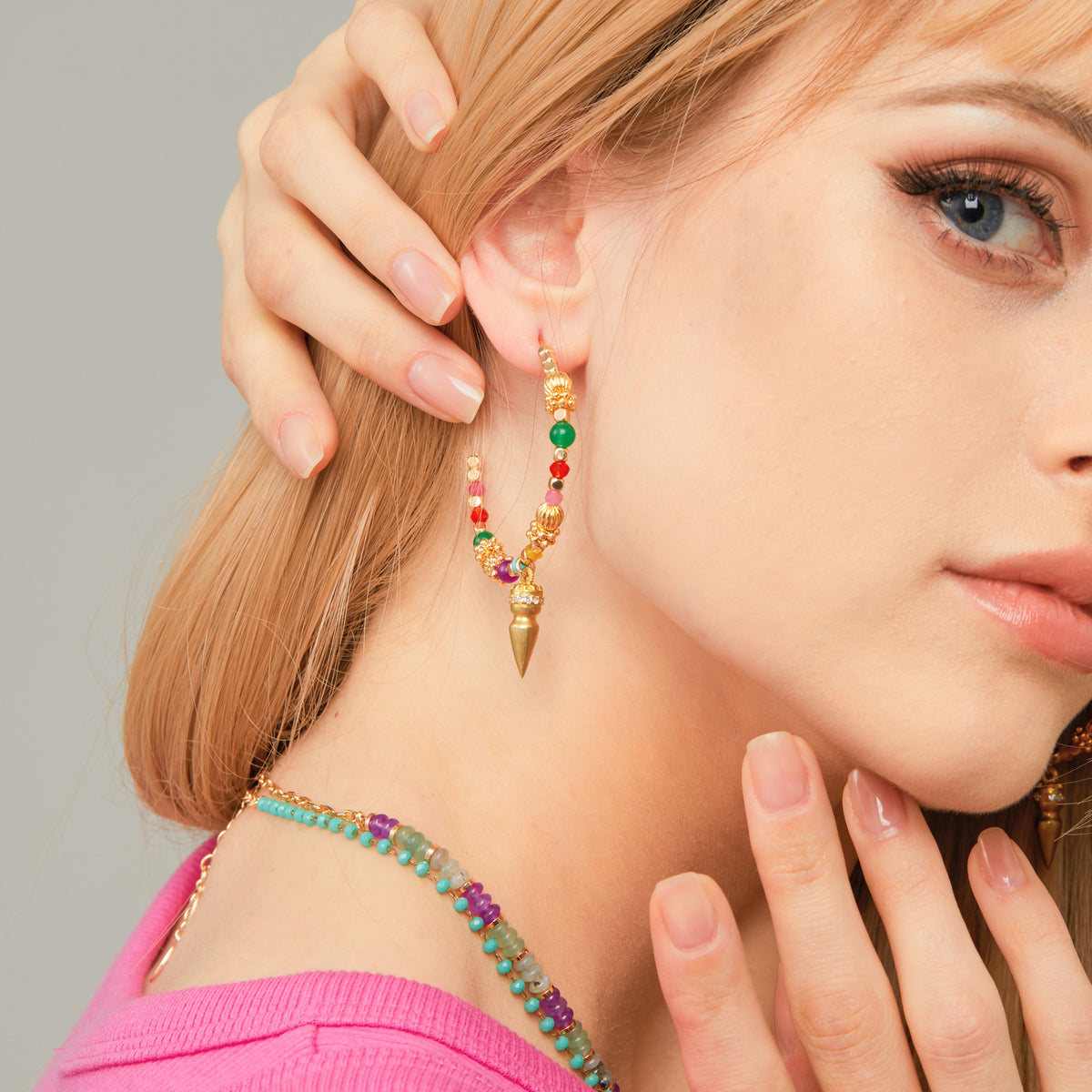 Hipanema Dolina multicolor oorbellen