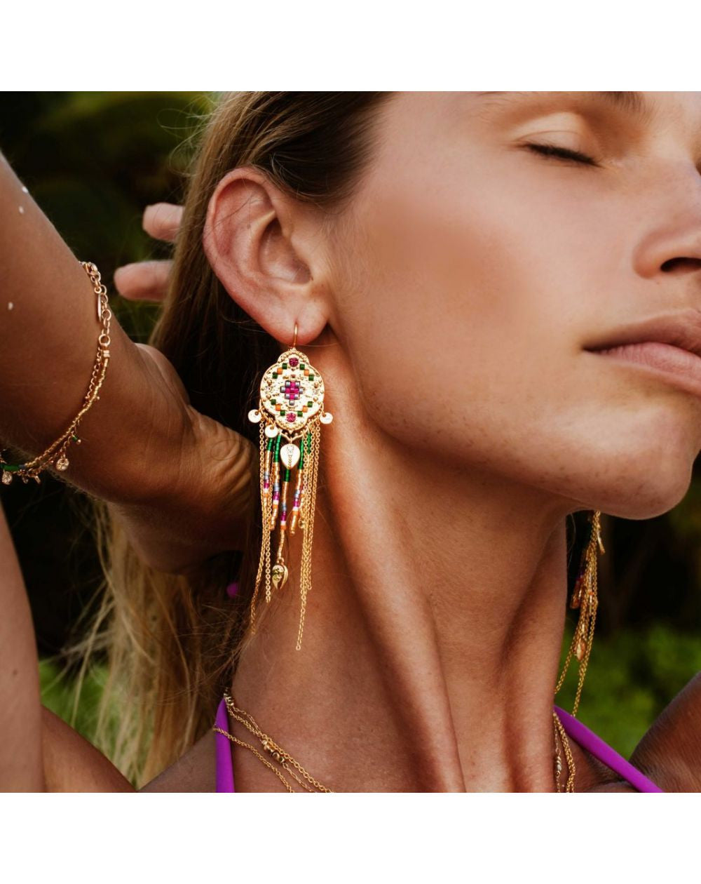 Hipanema Elmore gouden oorbellen