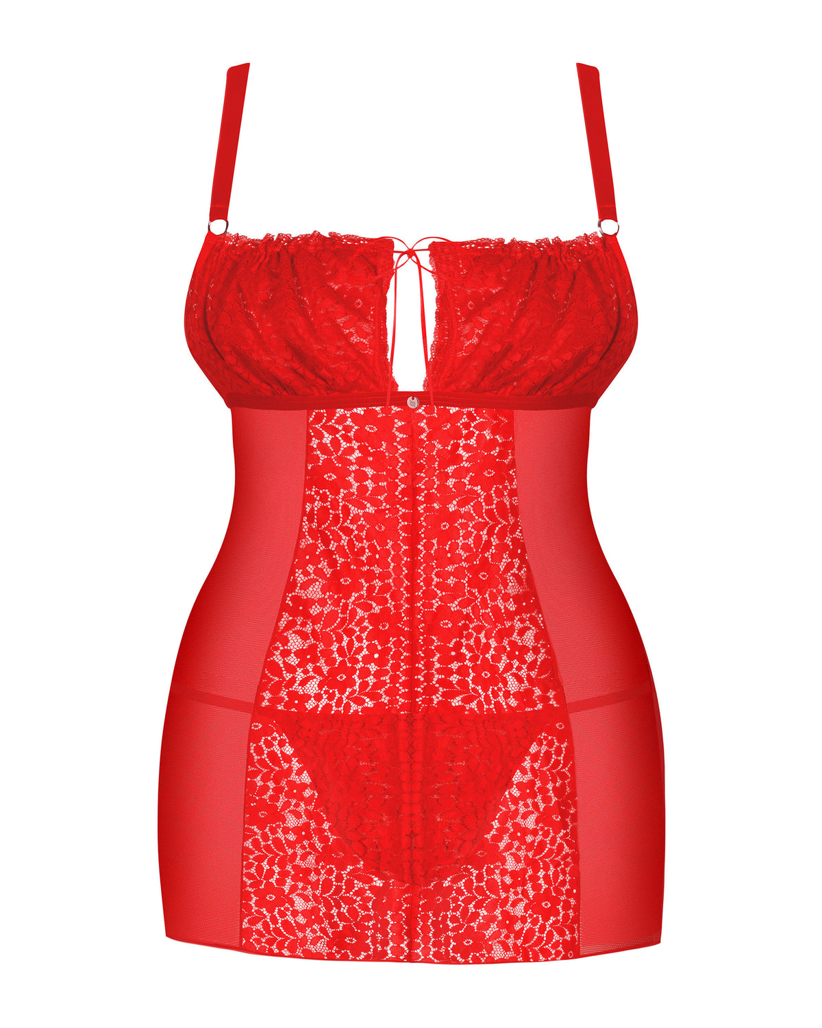 Obsessive Blossmina chemise & thong red