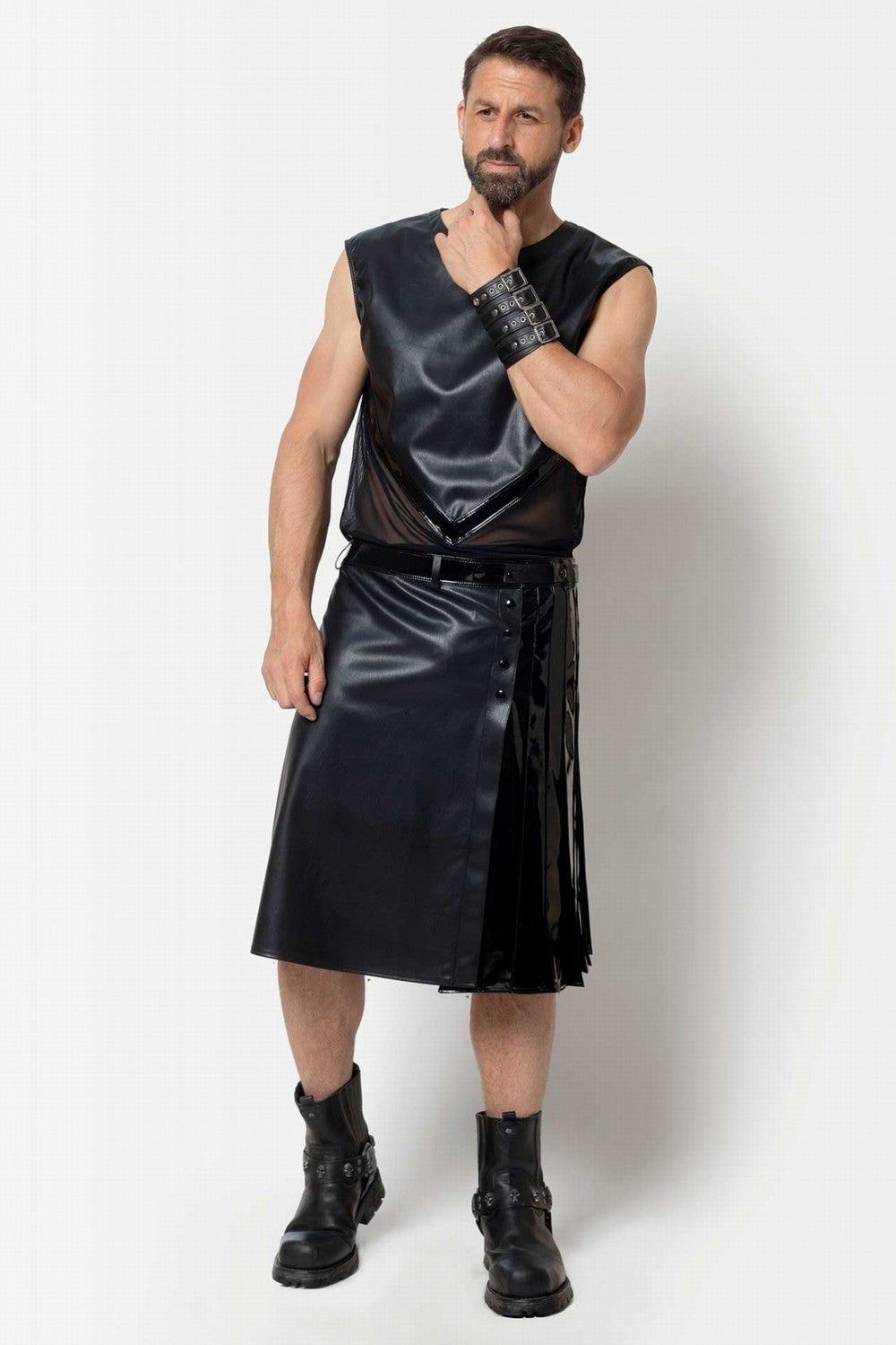 Maison Catanzaro -PC608501H6- Ingvald kilt z umělé kůže