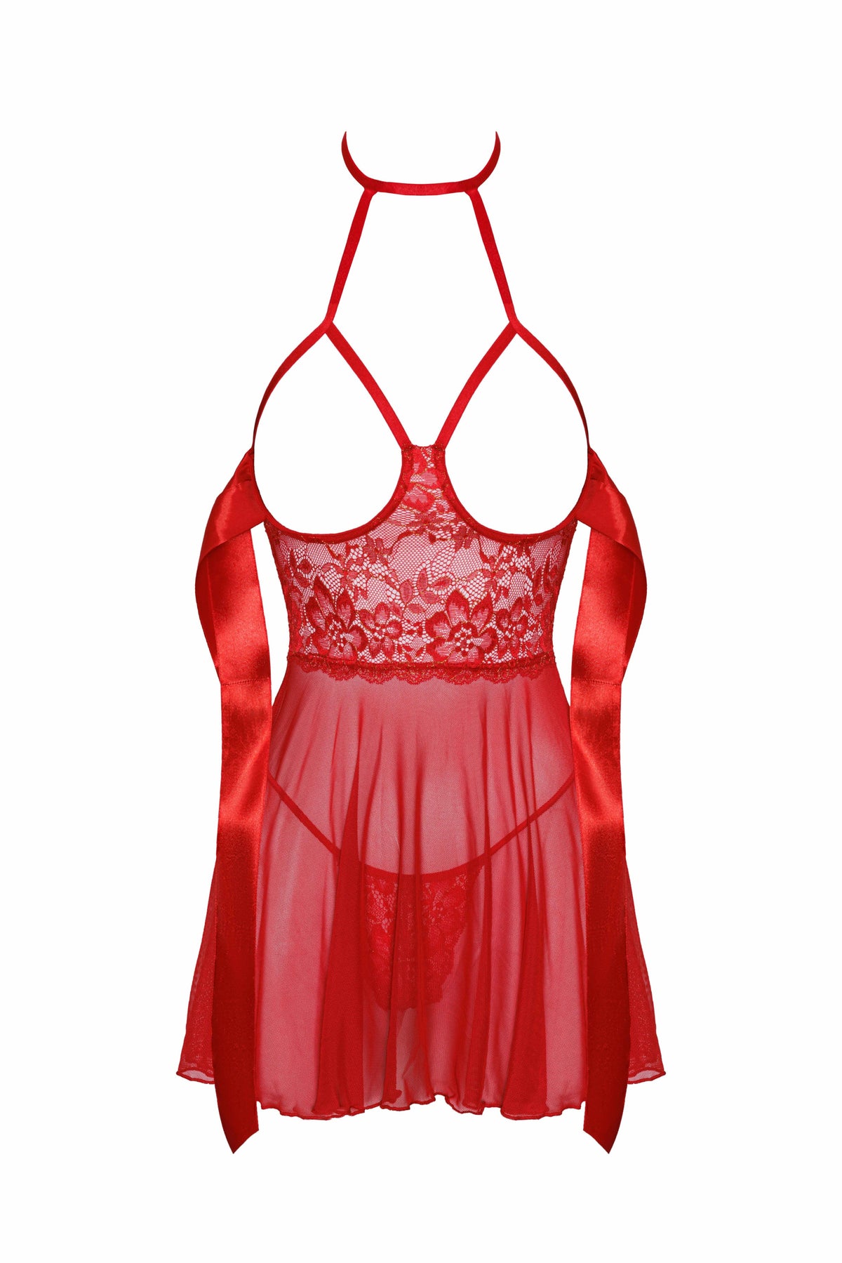 Noir Handmade KISS247 sexy kiss babydoll red