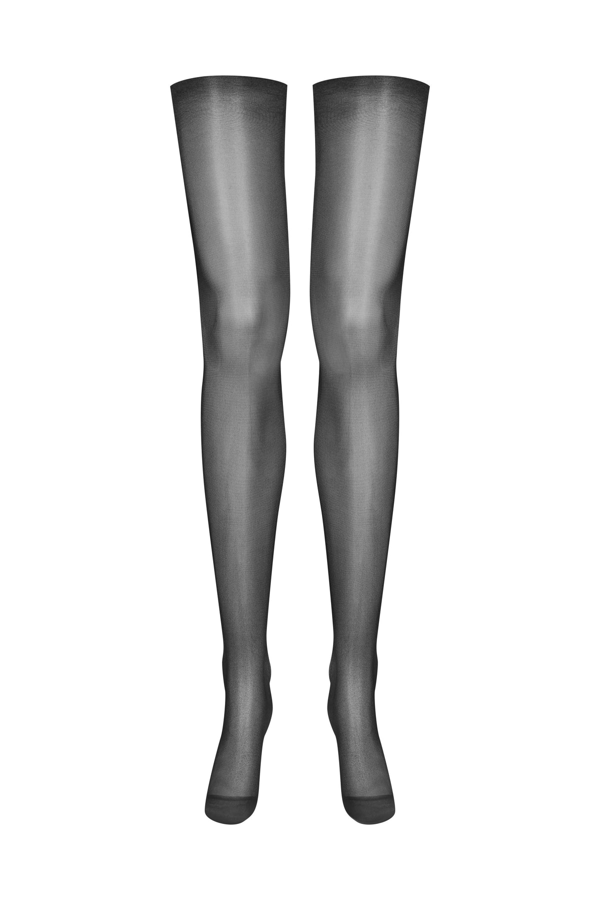 Scandale -605828- cut and curled sheer stockings - 20D black