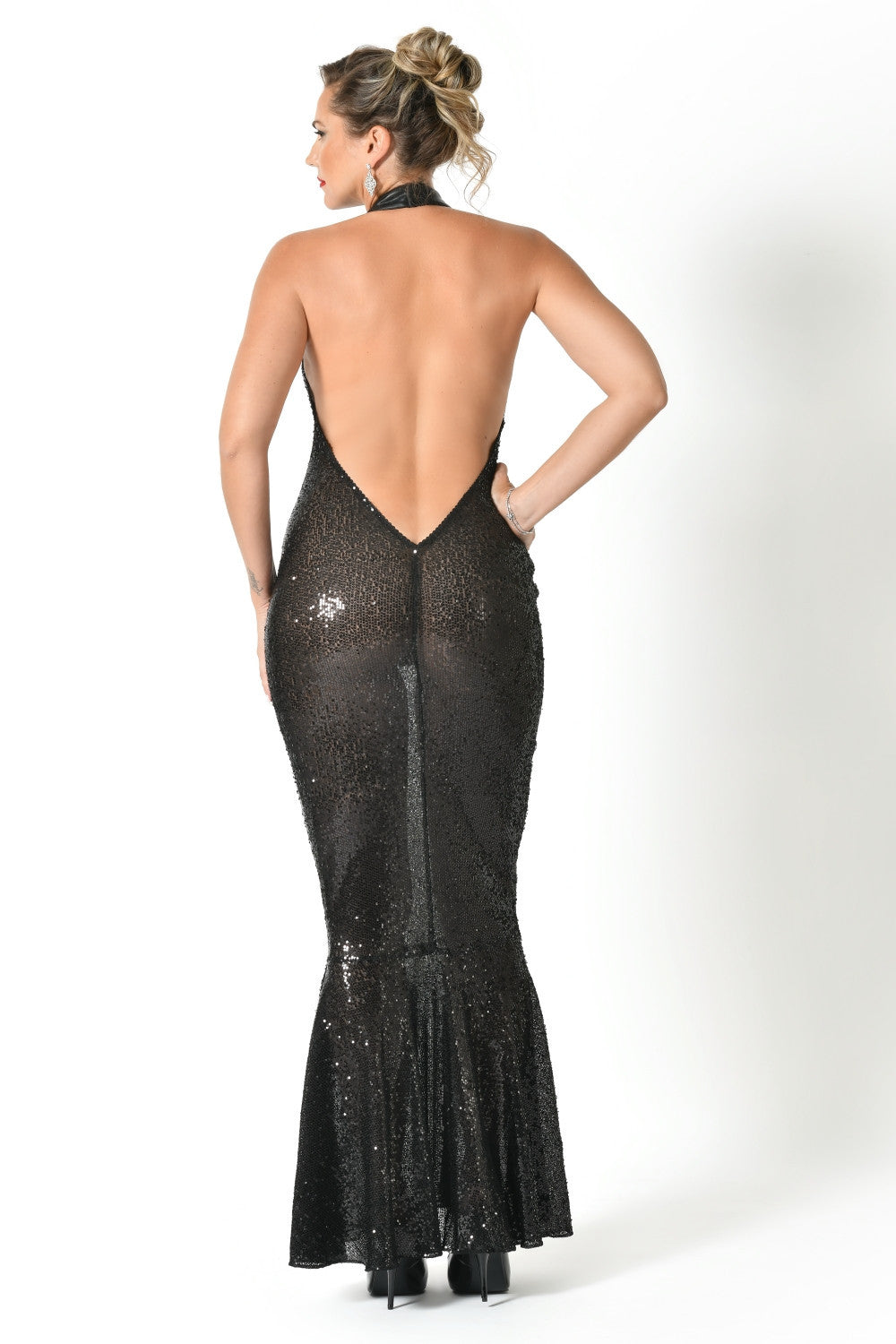 Maison Catanzaro -PF709301V18- Vestido universal de lantejoulas